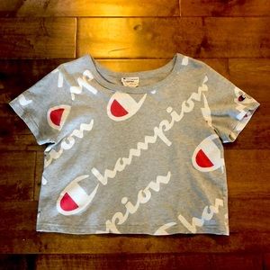 Champion mid drift shirt.